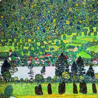 Slope in a Forest on Attersee Lake Gustav Klimt
